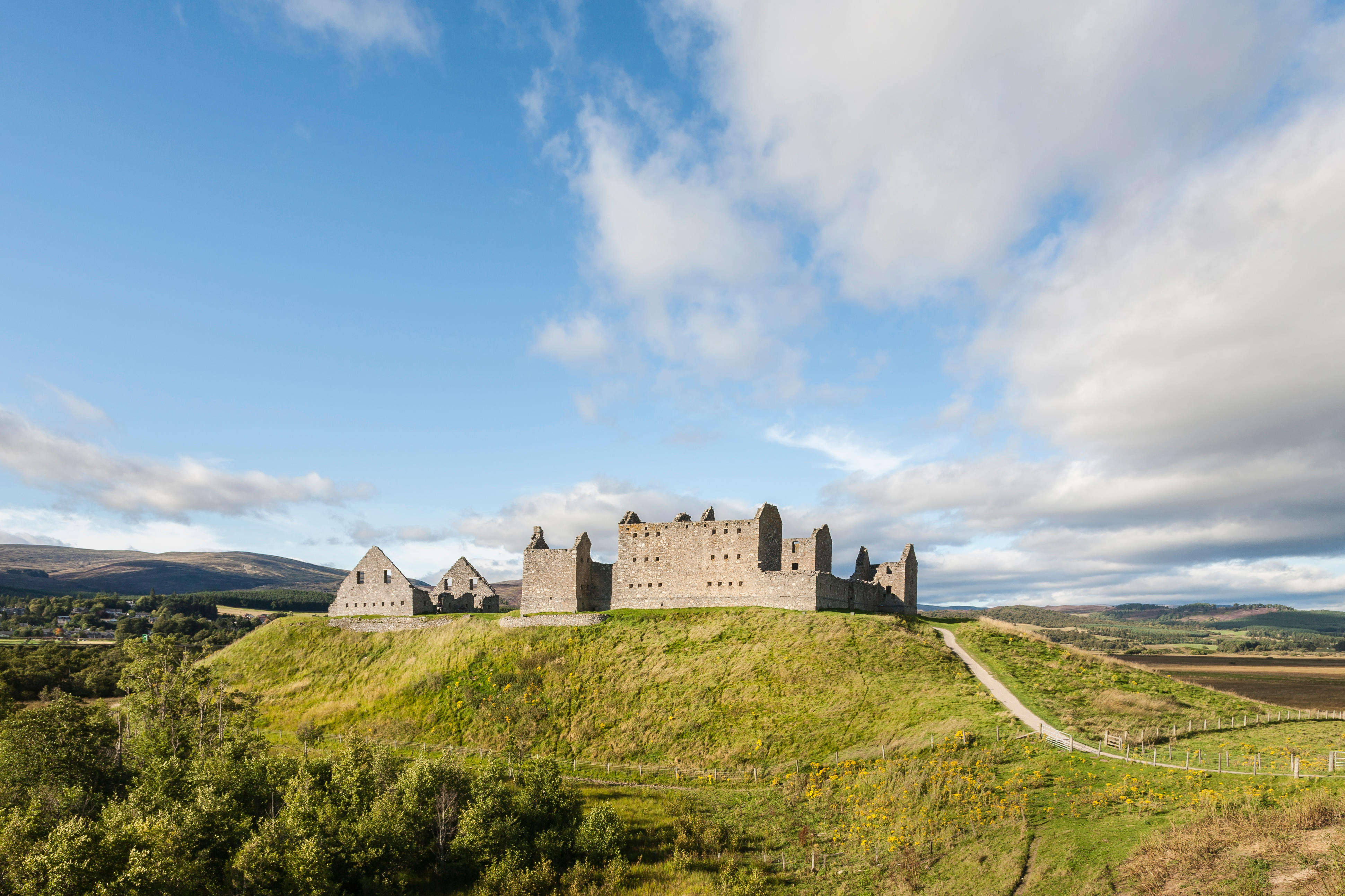 Ruthven Barracks ruins in Kingussie, Scotland.