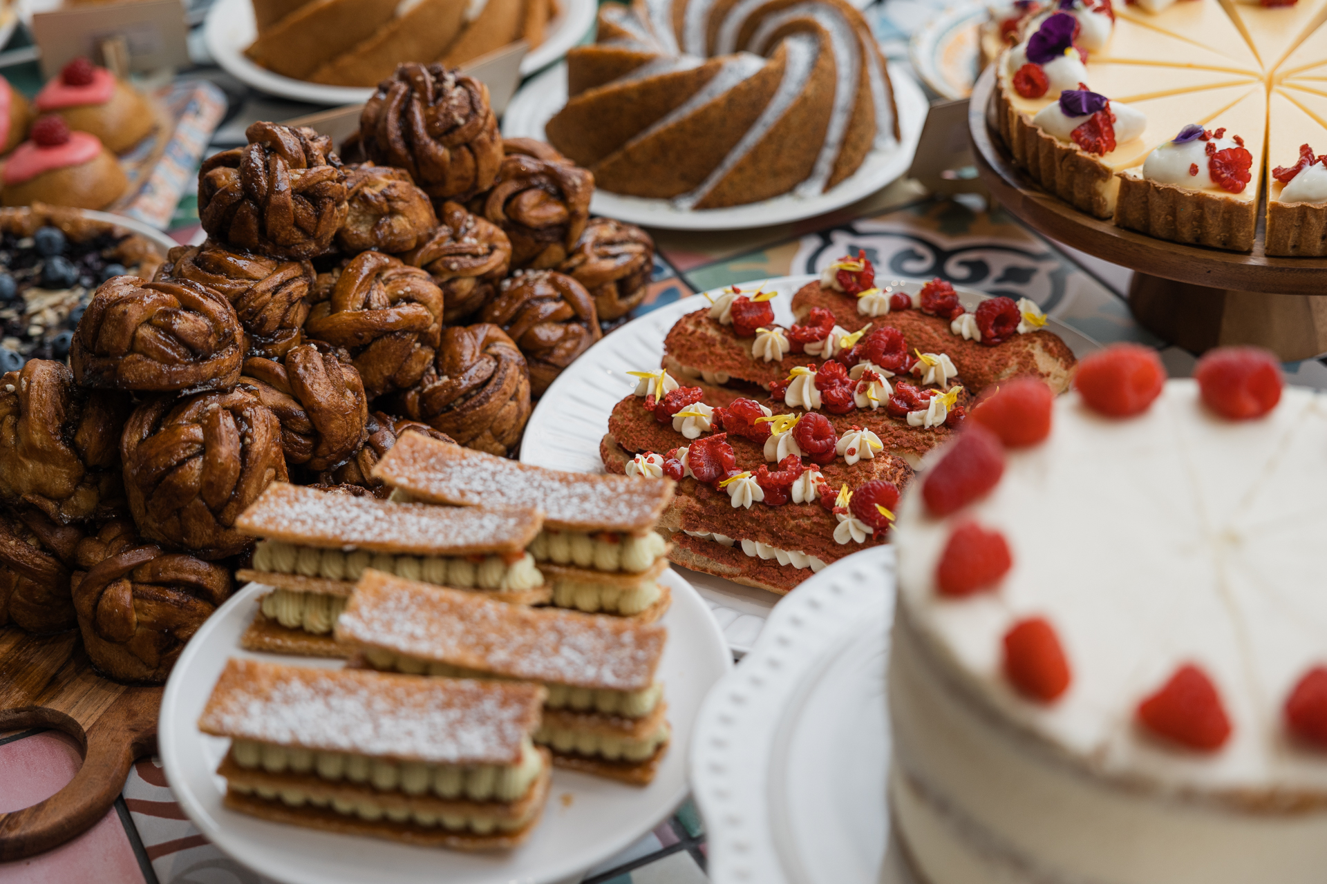 Baked goods at a bakery.