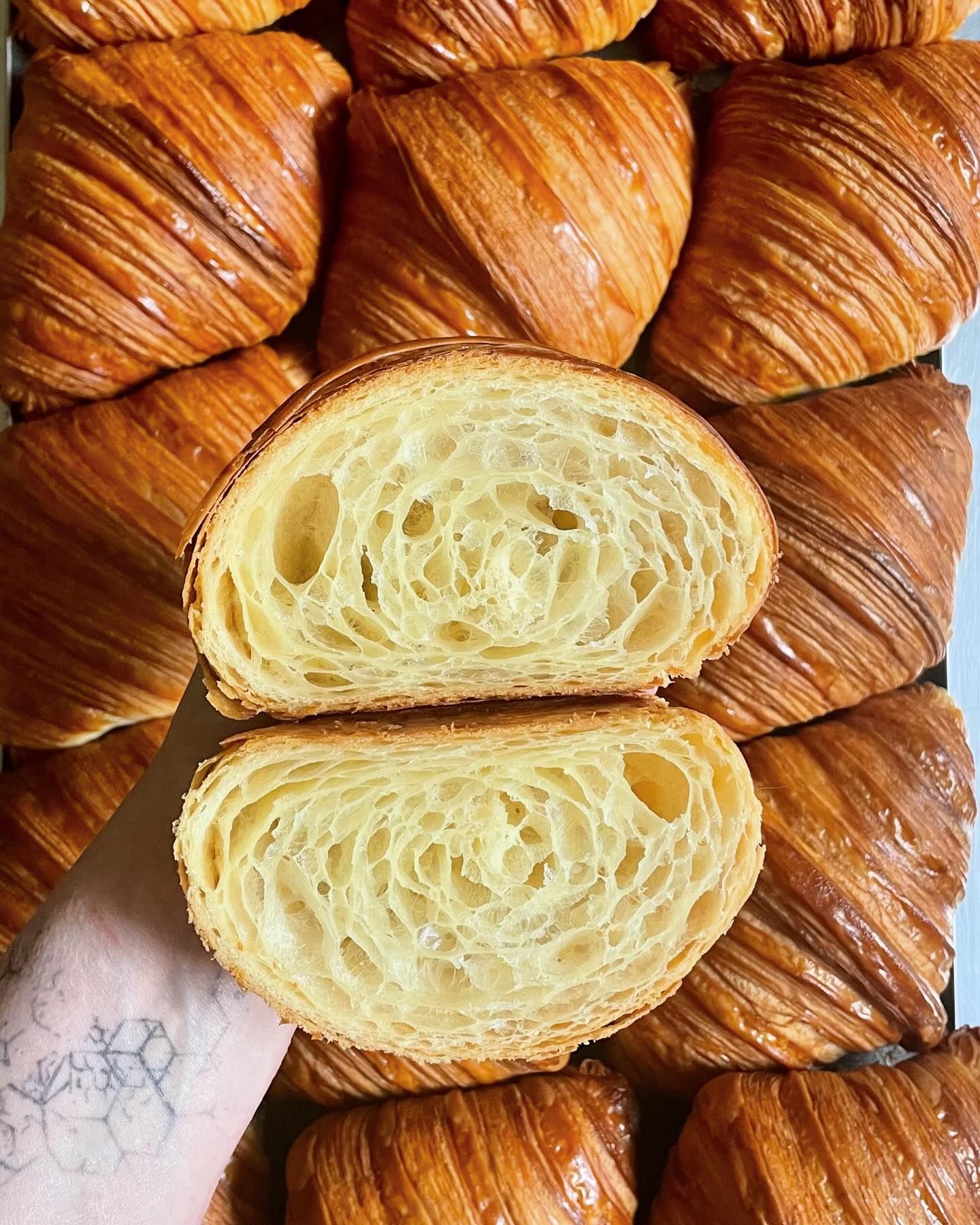 Delicious croissants from Maple Leaf Bakery.