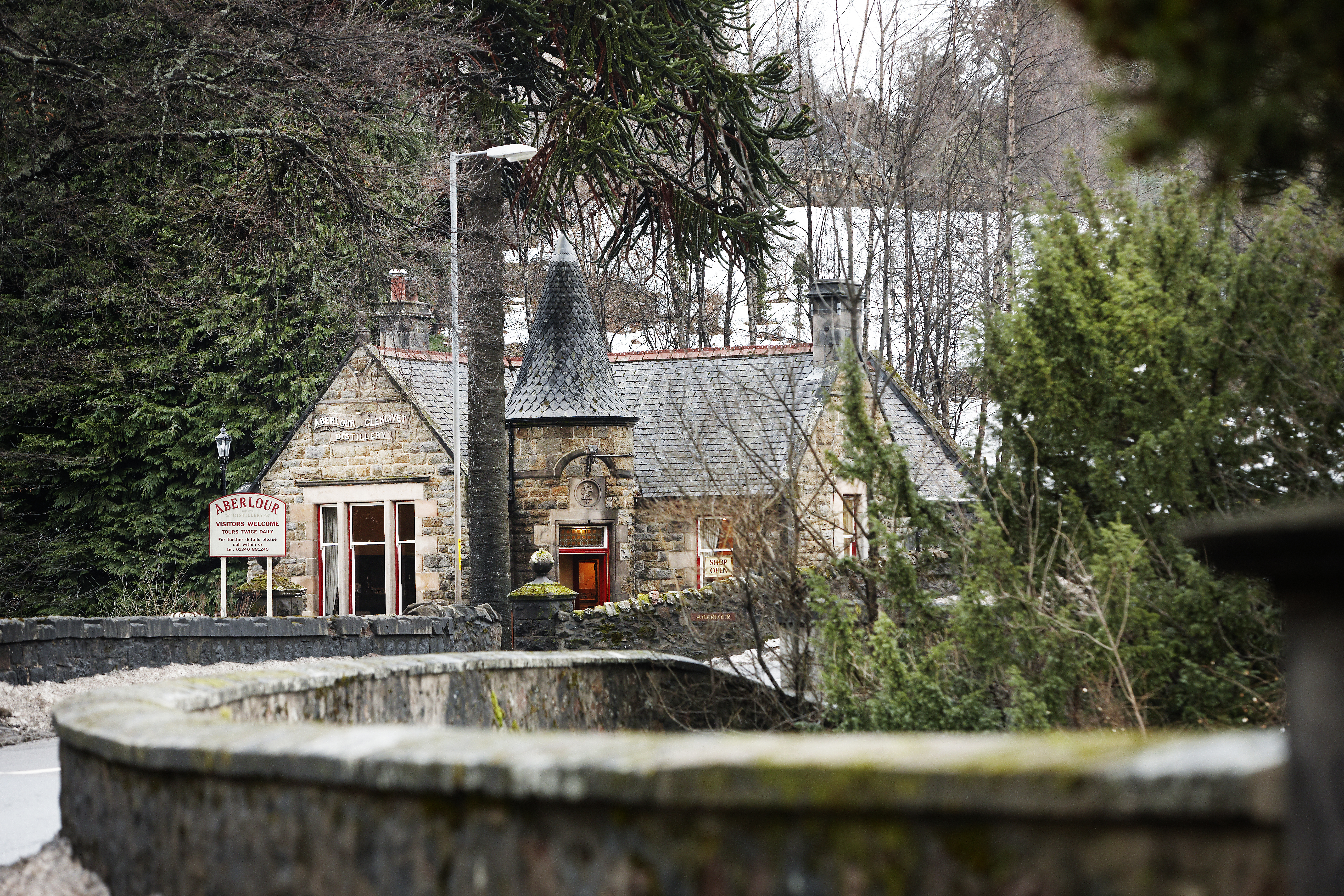 Visitor center at Aberlour Distillery.
